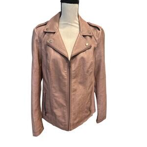 Women’s Maurice’s Taupe Faux Leather Moto Jacket. Size 0 ( 12 )